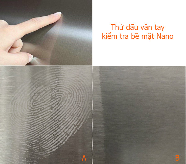 bề mặt Nano không bám dấu vân tay